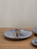 Interiors by Premier Blue/White Maya Dinner Set