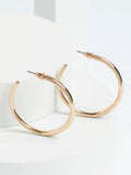 Gold Tone Taper Hoop Earrings