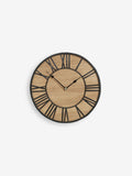 Natural black Bronx wooden wall clock 30cm, imported from the UK