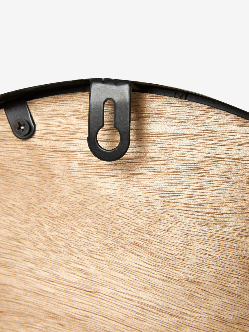 Natural black Bronx wooden wall clock 30cm, imported from the UK