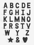 Bronx small black wood effect alphabet ornament 20cm (British brand)