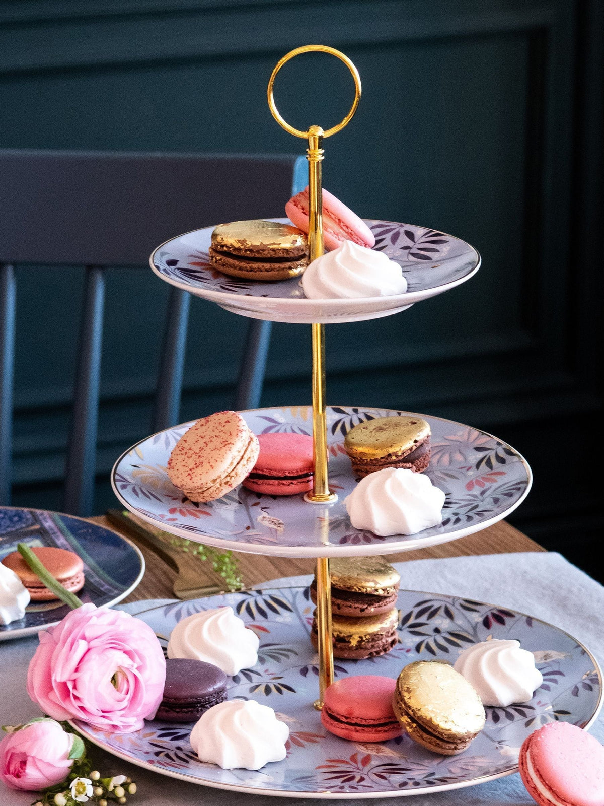 Sara Miller Blue Portmeirion 3-tier cake stand (British brand)
