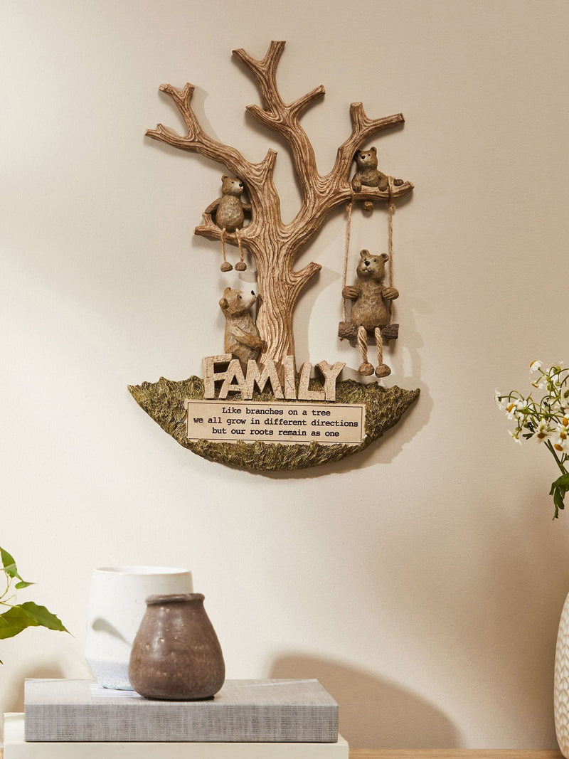 Bertie Bear family tree wall art 40x27x2.5cm, imported from the UK