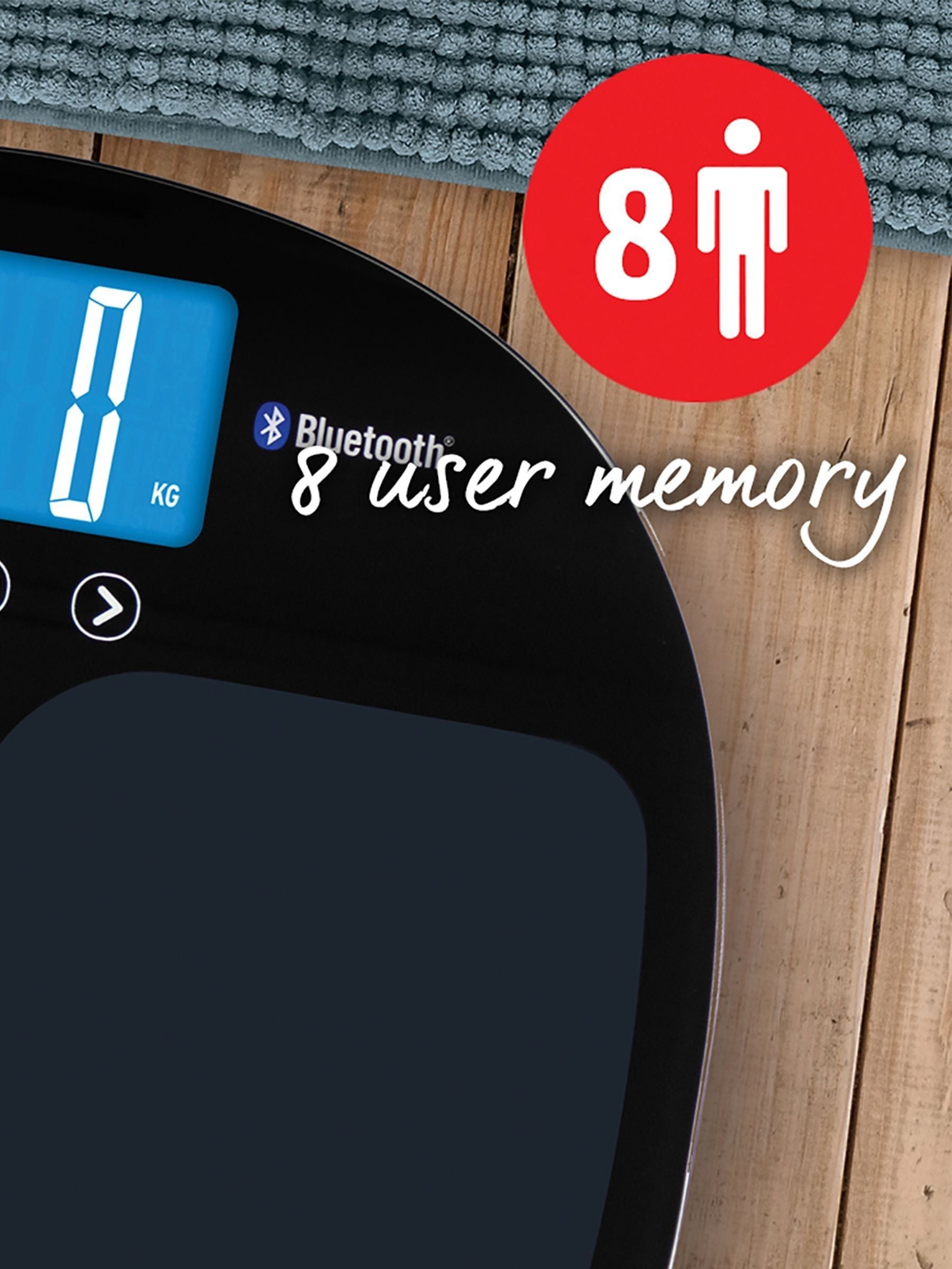 Salter Black Curve Bluetooth Smart bathroom scale (British brand)