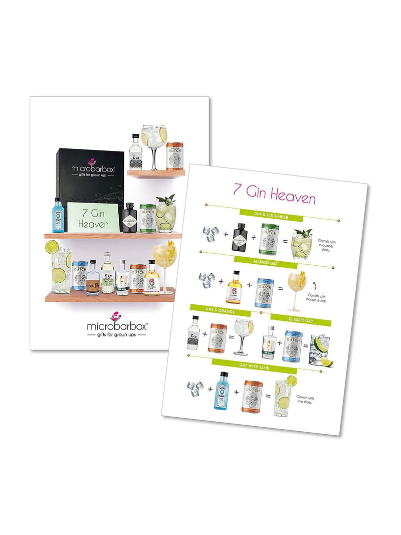 MicroBarBox 7 Gin Heaven Gin Gift Set, imported from the UK