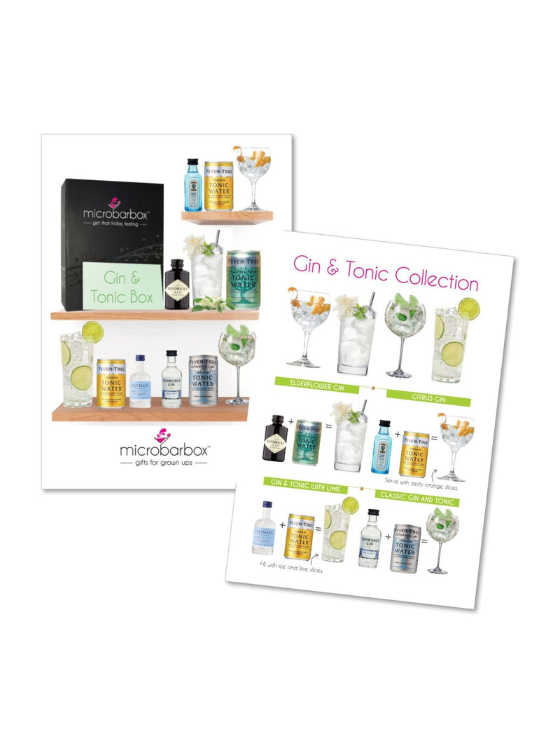 MicroBarBox gin and tonic gift set, imported from the UK