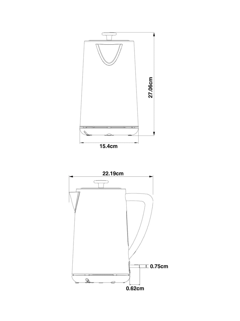 Sage Green Bronx electric kettle 1.7L (British brand)