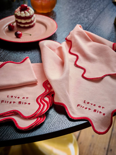 Rockett St George First Bite Pink Fabric Napkins Set of 4