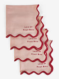 Rockett St George Pink First Bite 100% Cotton Napkins Set Of 4