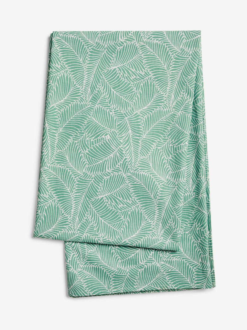 Nina Campbell green wipe-clean tablecloth, imported from the UK
