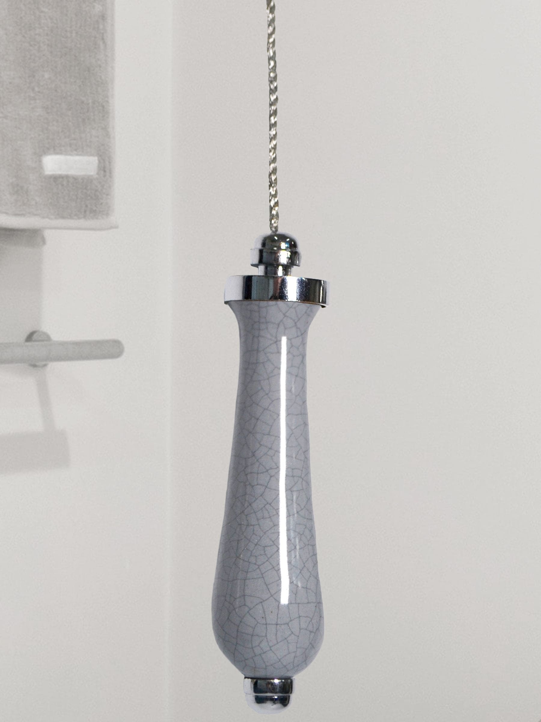 Laura Ashley Dove Grey Bertie light pull 100mm length, UK version