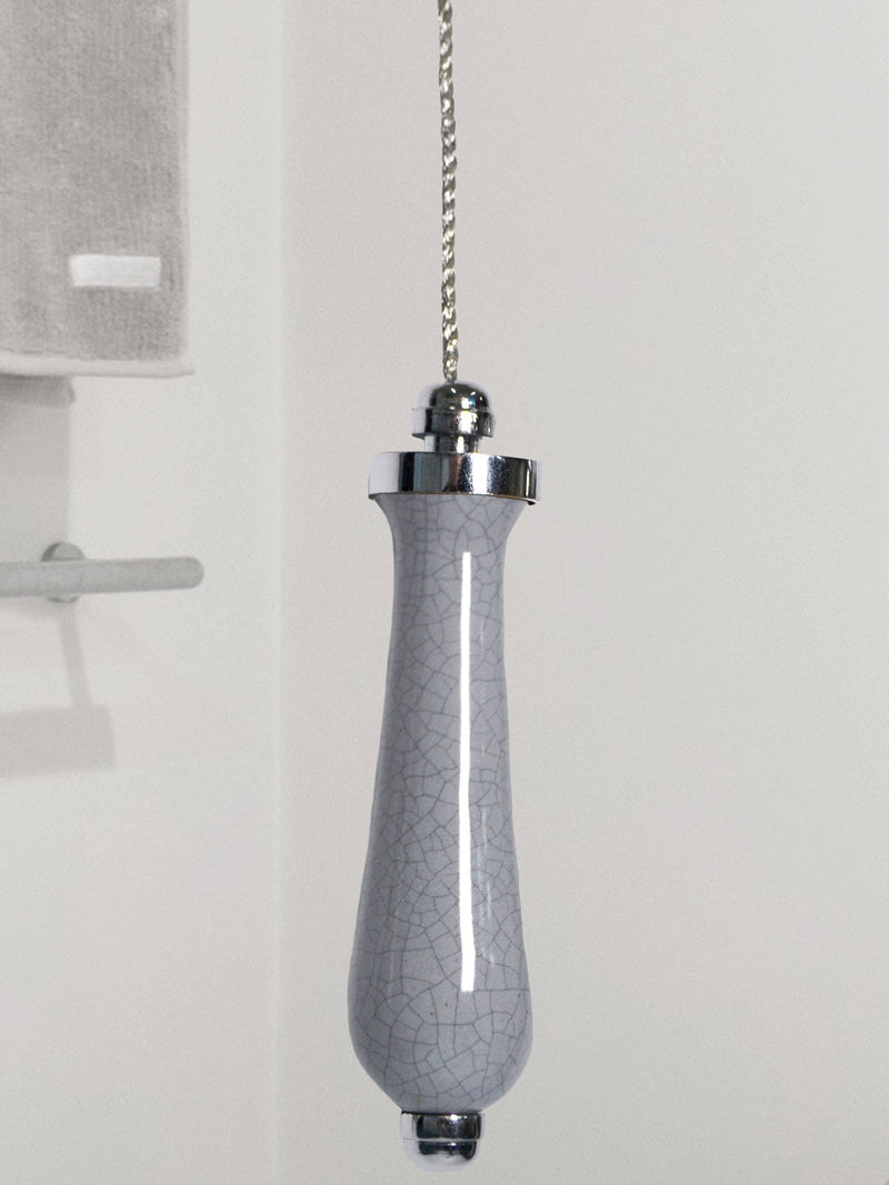Laura Ashley Dove Grey Bertie light pull 100mm length, UK version