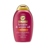 OGX Frizz Free+ Keratin & Argan Oil Shampoo 385ml, imported from the UK