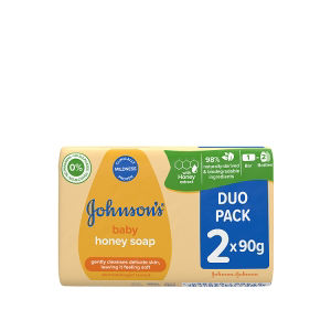 Johnson's Honey baby soap bar duo 90g x2, imported from the UK