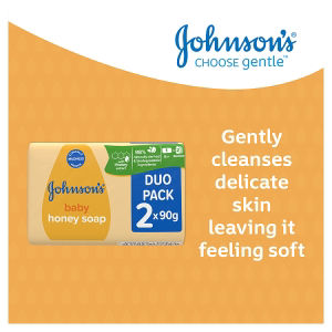 Johnson's Honey baby soap bar duo 90g x2, imported from the UK
