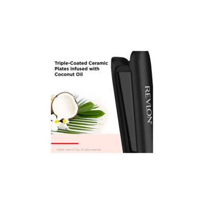 Revlon SmoothStay Coconut Oil-Infused 25mm hair straightener, imported from the UK