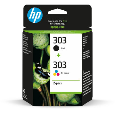 HP 303 black and colour ink cartridge 2-pack, UK version