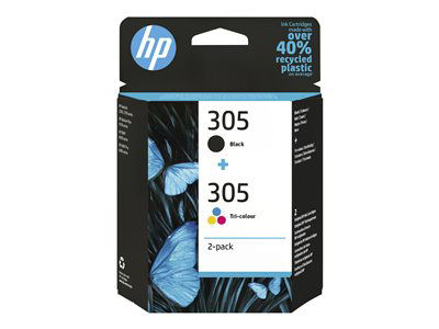 HP black and colour ink cartridges pack of 2, UK version