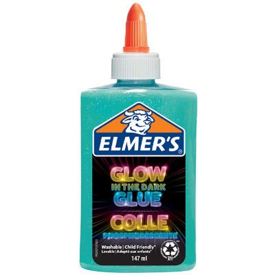 Elmers Glow-in-the-Dark Liquid Glue Blue Craft Glue 147 ml