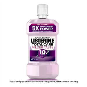 Listerine Total Care Mild Taste Alcohol Free Mouthwash 500ml, UK version
