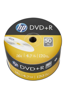 HP DVD+R Recordable DVD Discs 50-Pack