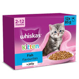 Whiskas kitten wet cat food pouches fish favourites 12 x 85g (British brand)