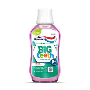Aquafresh kids mouthwash big teeth fruity flavour 6-8 years 300ml - British product