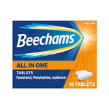 Beechams All In One cold and flu relief tablets 16s - British product