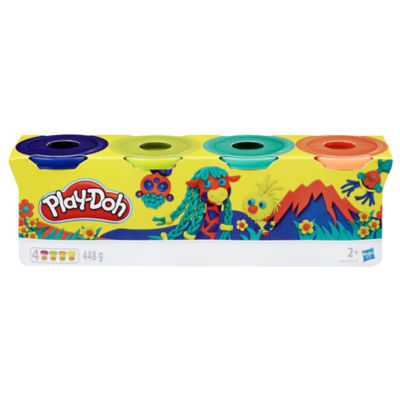 Play-Doh Modelling Compound Assorted Colours 4 x 4oz imported from the UK