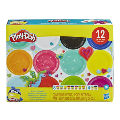 Play-Doh Bright Delights multicolour modelling compound 12-pack, imported from the UK
