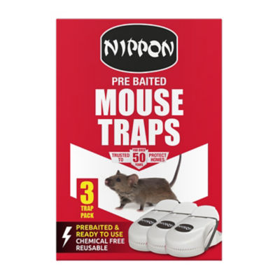 Nippon pre-baited mouse traps 3 pack, imported from the UK
