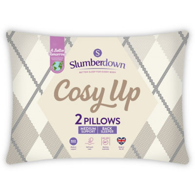 Slumberdown Cosy Up pillow pair Standard UK Sizing (British brand)