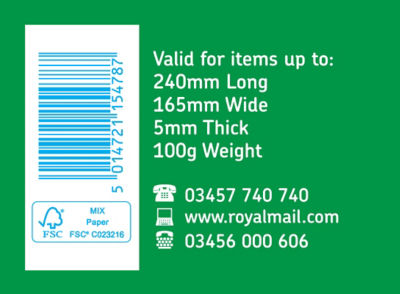 Royal Mail 8 second class stamps, imported from the UK