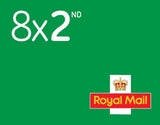 Royal Mail 8 second class stamps, imported from the UK