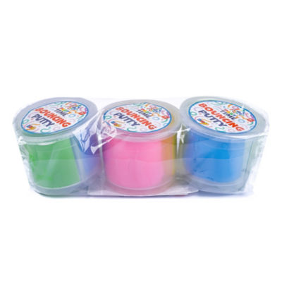 RMS Bouncing Putty Assorted Colours Party Bag Filler Pack of 3 30g