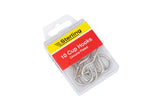 Chrome plated cup hooks pack of 10 (British brand)