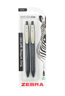 Zebra gel pens black barrel (British brand)