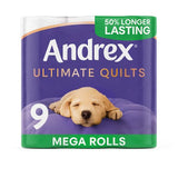 Andrex Ultimate Quilts toilet roll 9 mega rolls - British product