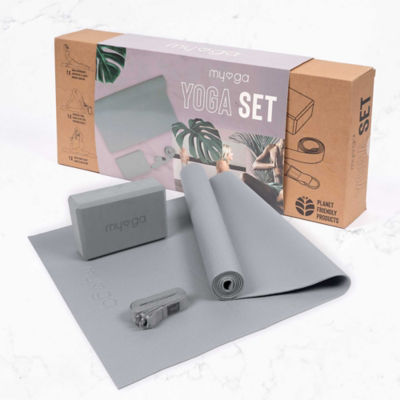 Myga yoga set with mat belt block, imported from the UK