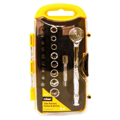 Rolson 23pc socket and bit set, imported from the UK
