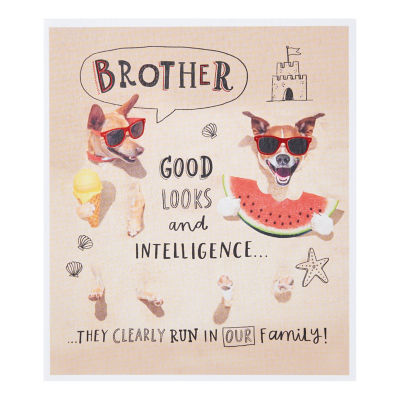 Carlton brother birthday card 165x190mm - British product