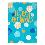 George Home dotty birthday card 121mm x 167mm, UK version