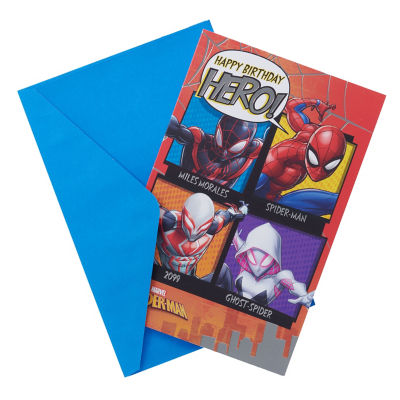 Marvel Spider-Man birthday card 127x190mm, imported from the UK
