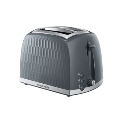 Russell Hobbs Honeycomb Grey 2 Slice Toaster, imported from the UK