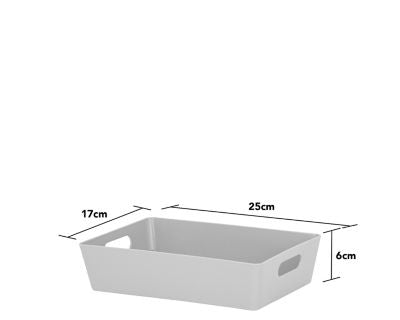 Grey storage basket 2L (British brand)