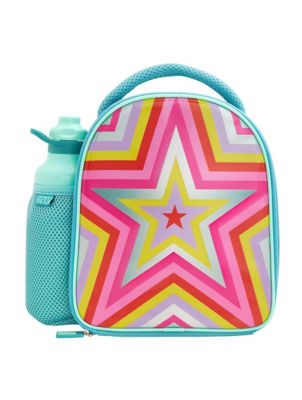 Polar Gear Rainbow Star Lunch Bag and Water Bottle Combo 600ml