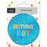 George Home blue birthday boy badge, UK version