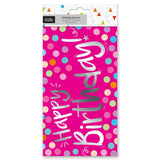 George Home pink foil birthday banner 2.6m, UK version