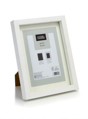 George Home white boxed photo frame 7x5 inch, UK version