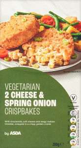 Asda vegetarian cheese & spring onion crispbakes 280g - British product